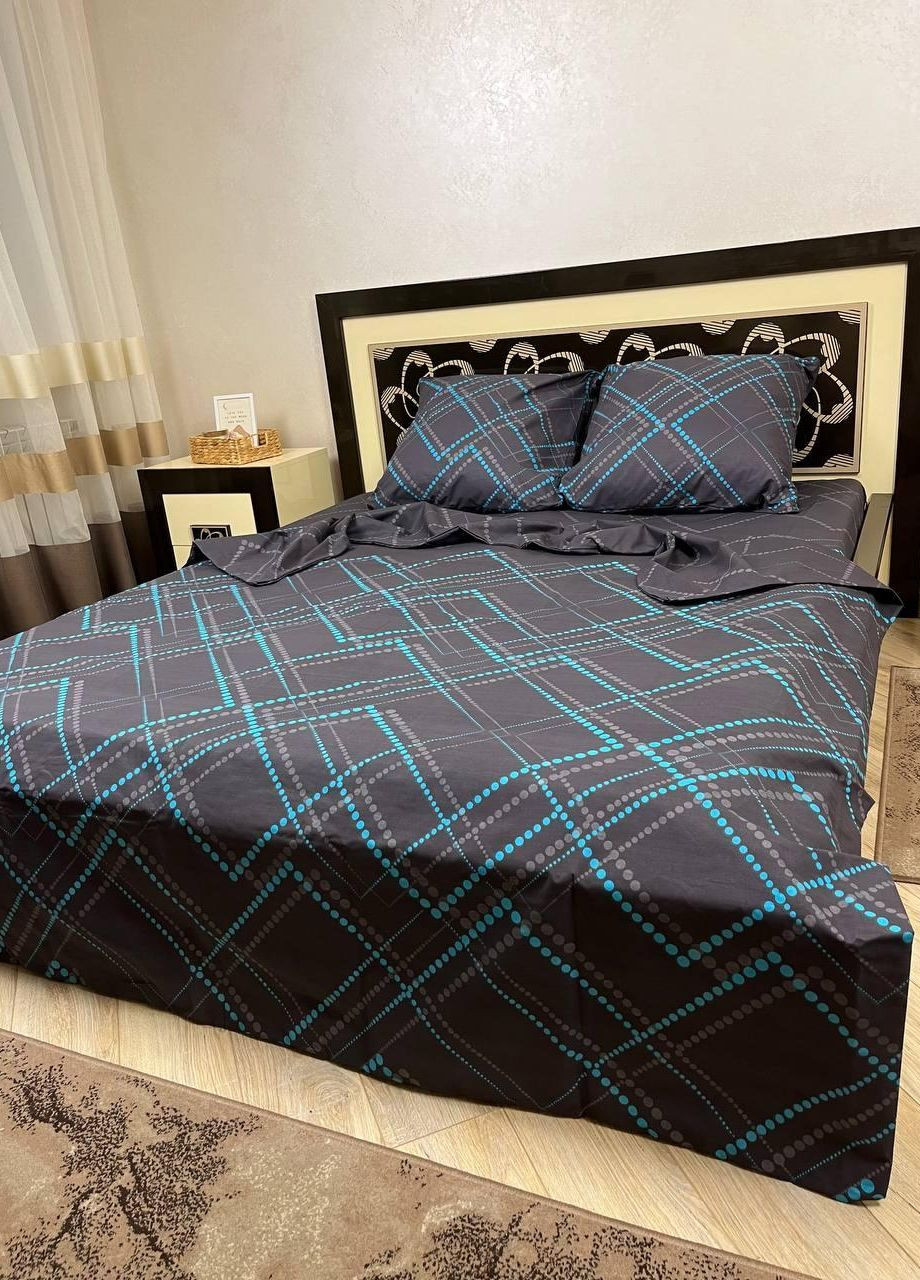 Постільна білизна бавовняна Напис Євро 200 x 220 Бязь Білий 50 х 70 No Brand (276974077)