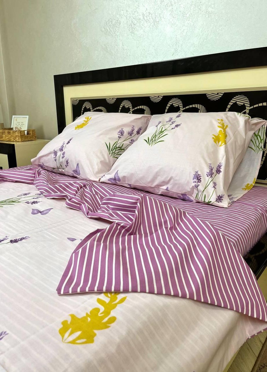 Постільна білизна бавовняна Квіти Євро 200 x 220 Бязь Білий 70 х 70 No Brand (276974201)