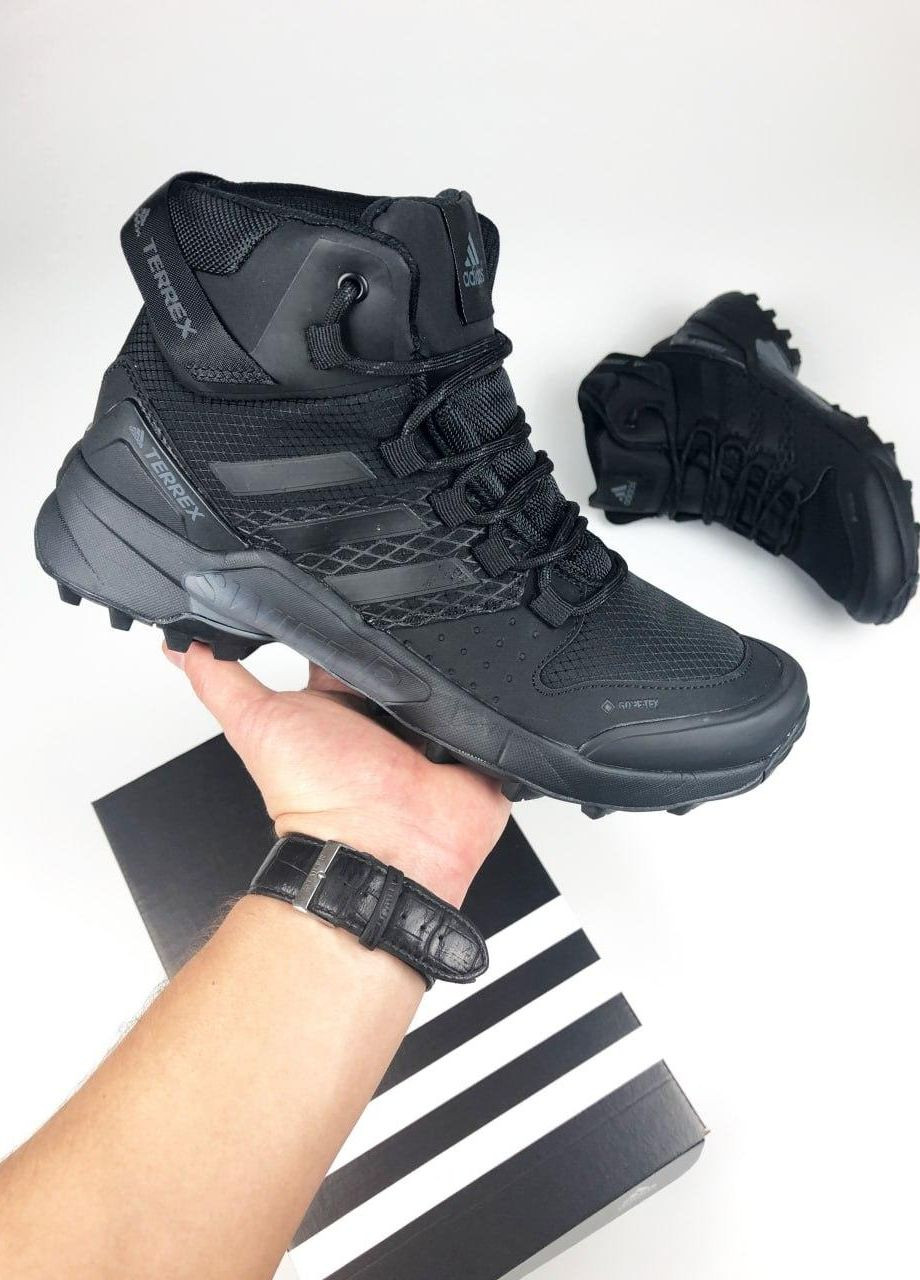 Черные зимние черные зимние мужские кроссовки No Brand