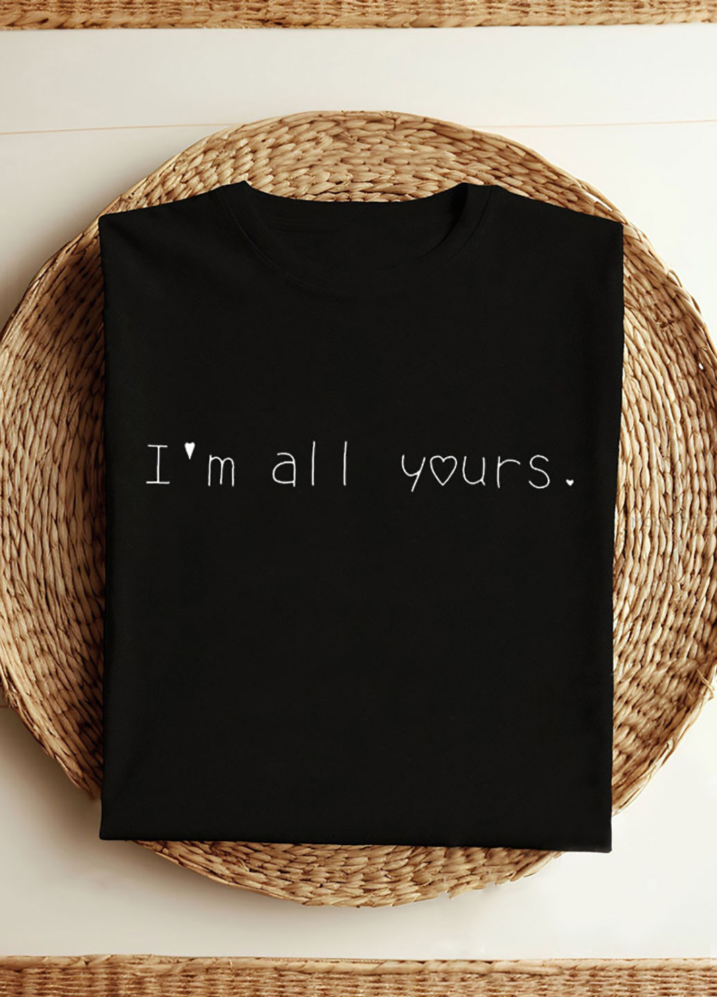 Черная демисезон футболка женская черная i'm all yours Love&Live