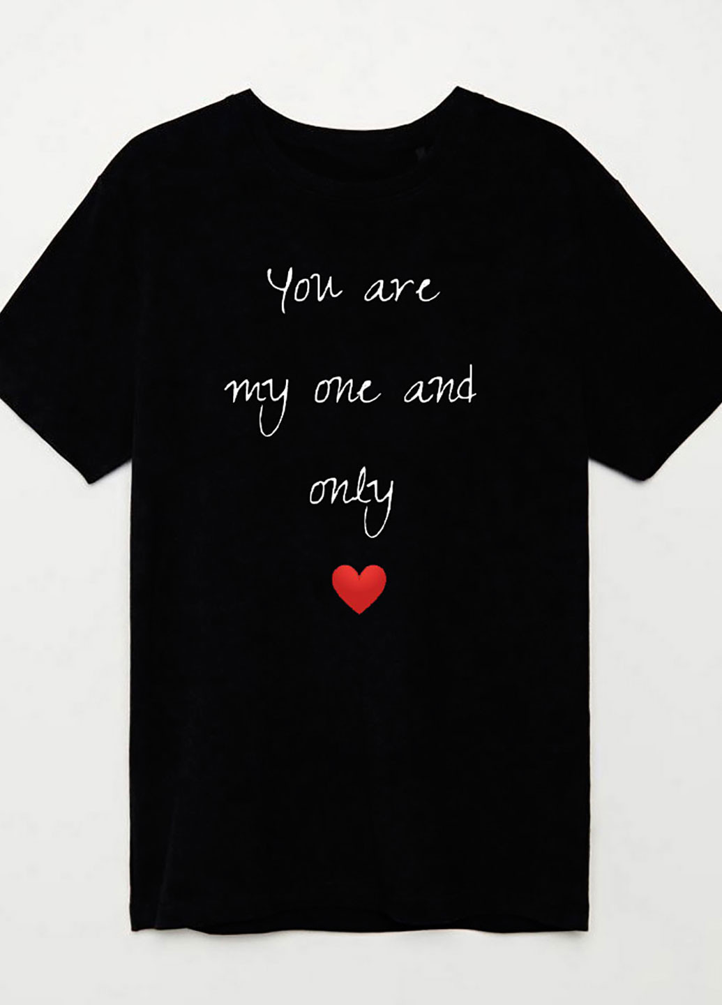 Черная футболка мужская черная you are my one and only Love&Live
