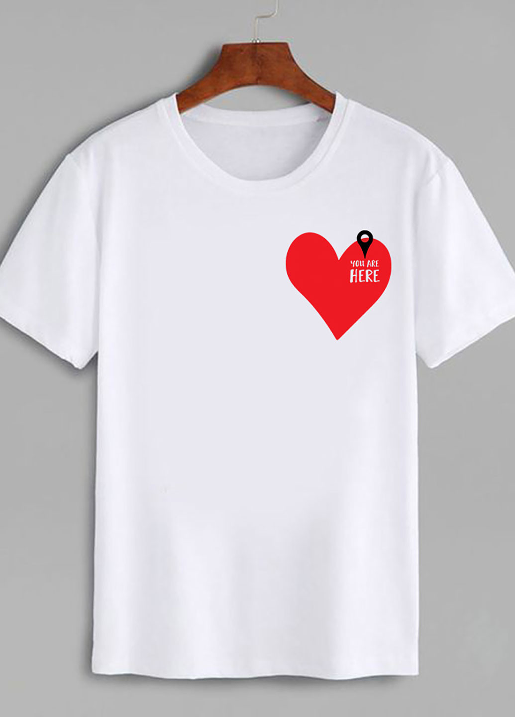Біла футболка чоловіча біла geolocation of love Love&Live