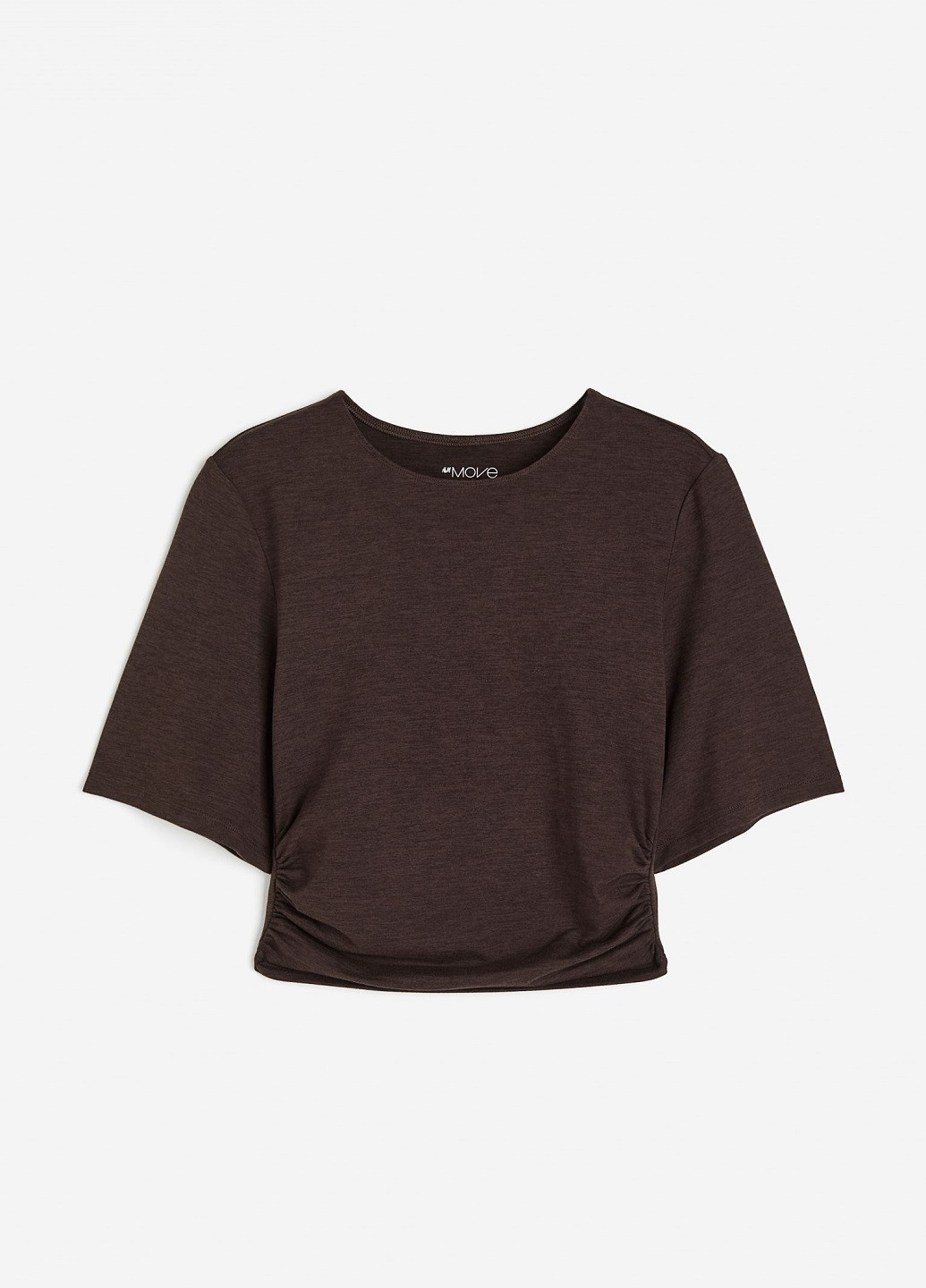 Темно-коричневая летняя футболка H&M
