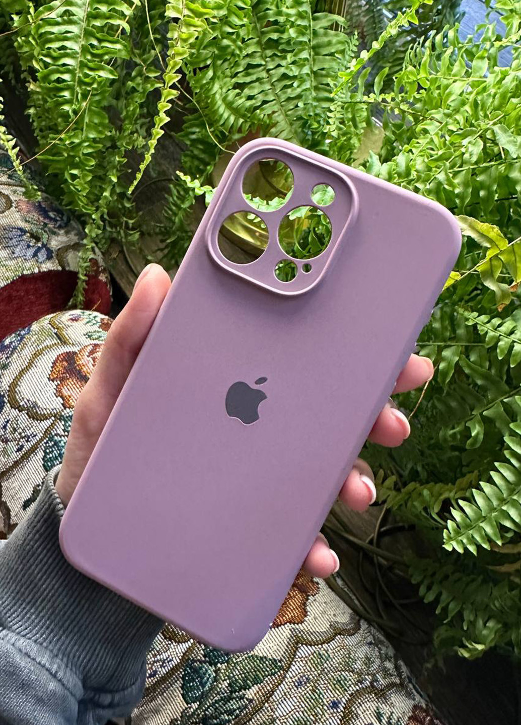 Чехол Silicone Case c квадратными бортиками для iPhone 11 Pro Blueberry No Brand (276973211)