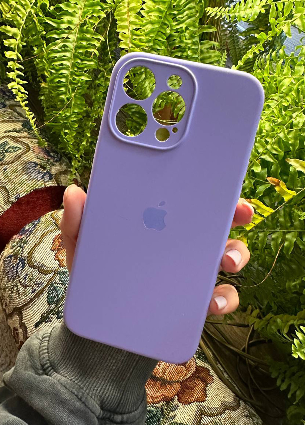 Чехол Silicone Case c квадратными бортиками для iPhone 15 Pro Max Violet No Brand (276973172)