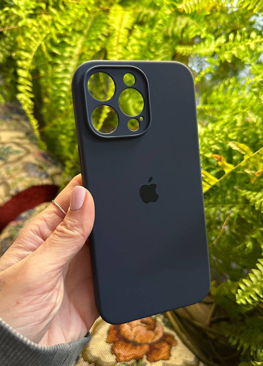 Чехол Silicone Case c квадратными бортиками для iPhone 12 Pro Midnight Blue No Brand (276973084)