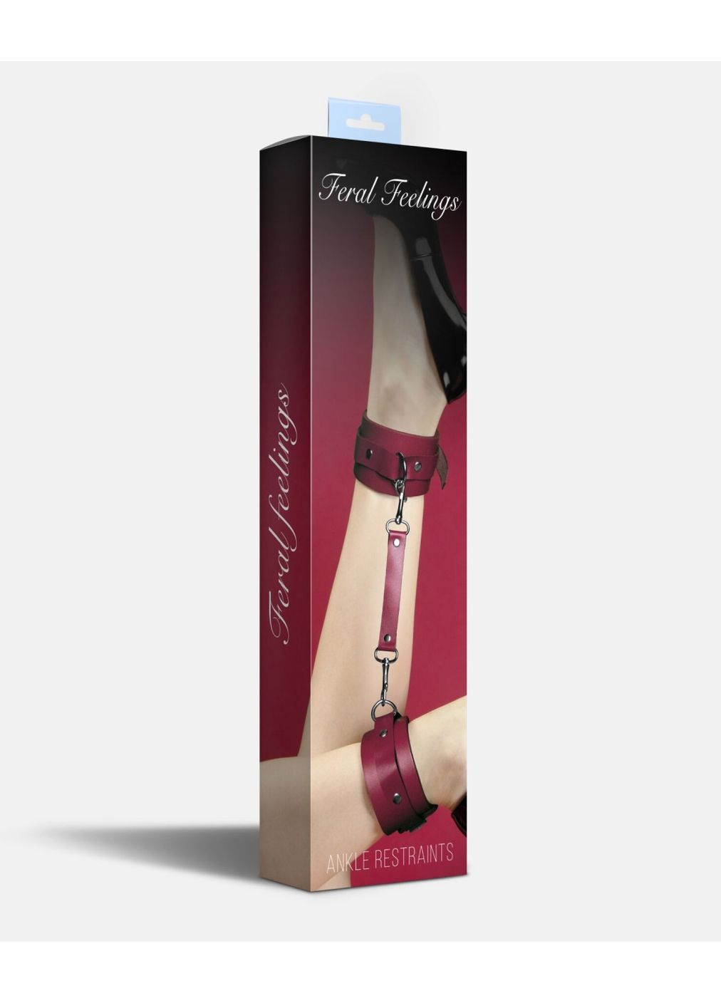 Поножі – Ankle Restraints, натуральна шкіра, burgundy Feral Feelings (276717885)