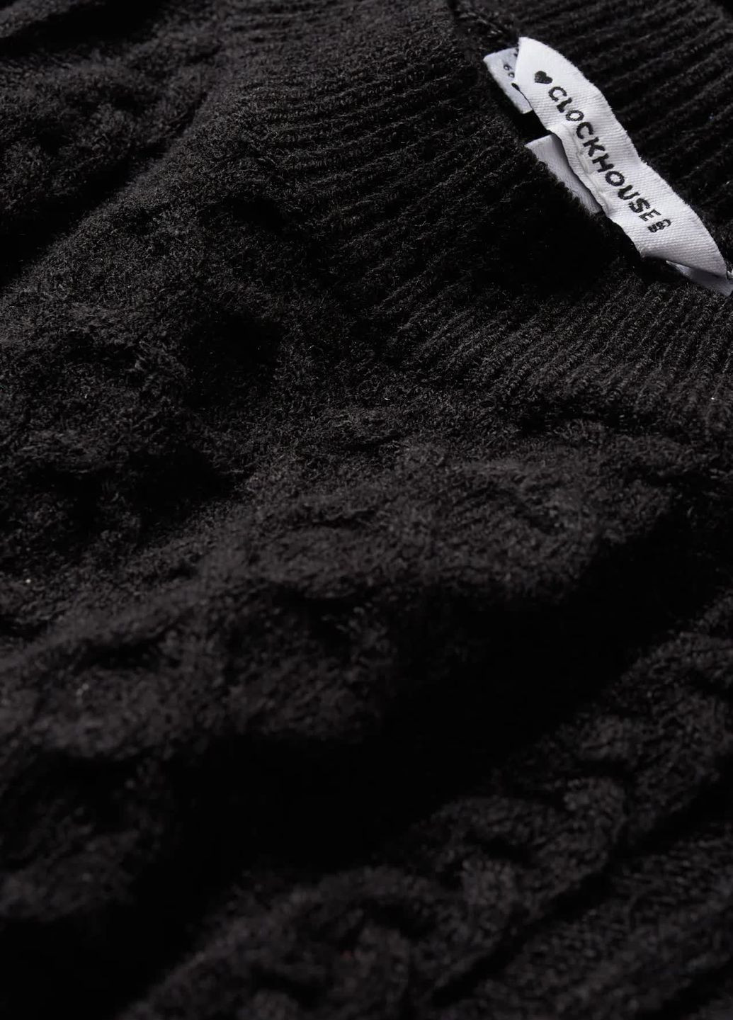 Чорний демісезонний укорочений светр C&A