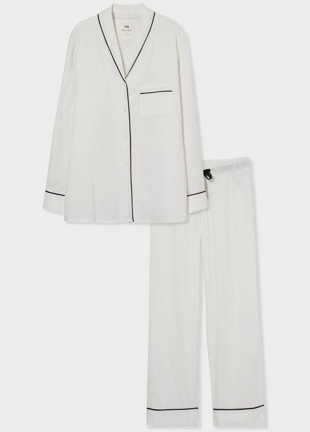 Біла всесезон піжама (сорочка, штани) C&A