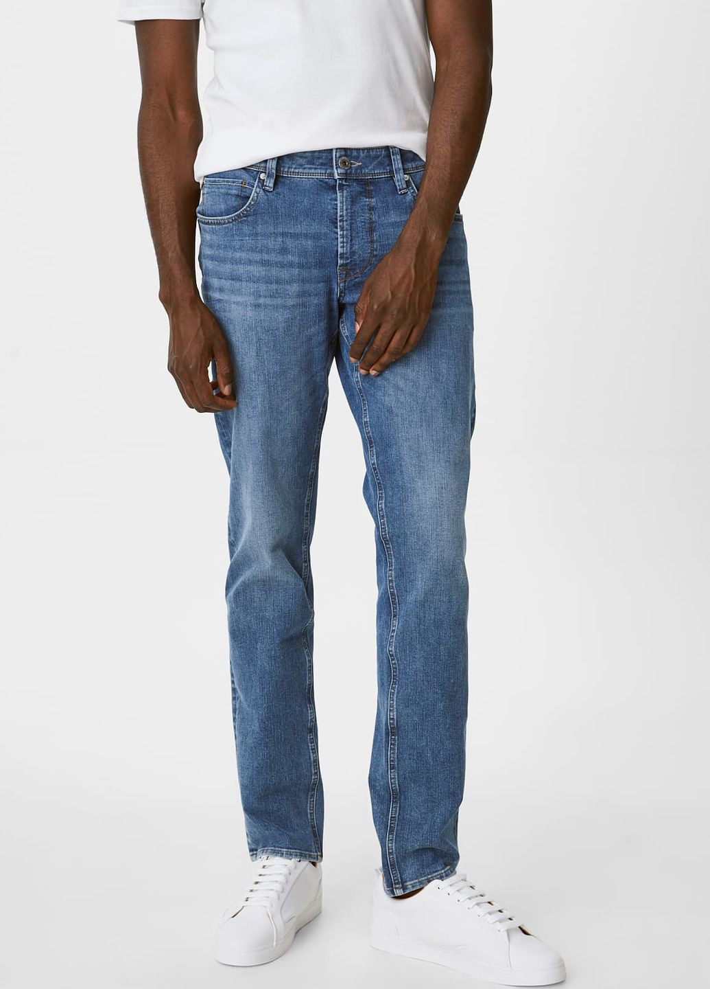 Голубые демисезонные джинсы slim C&A