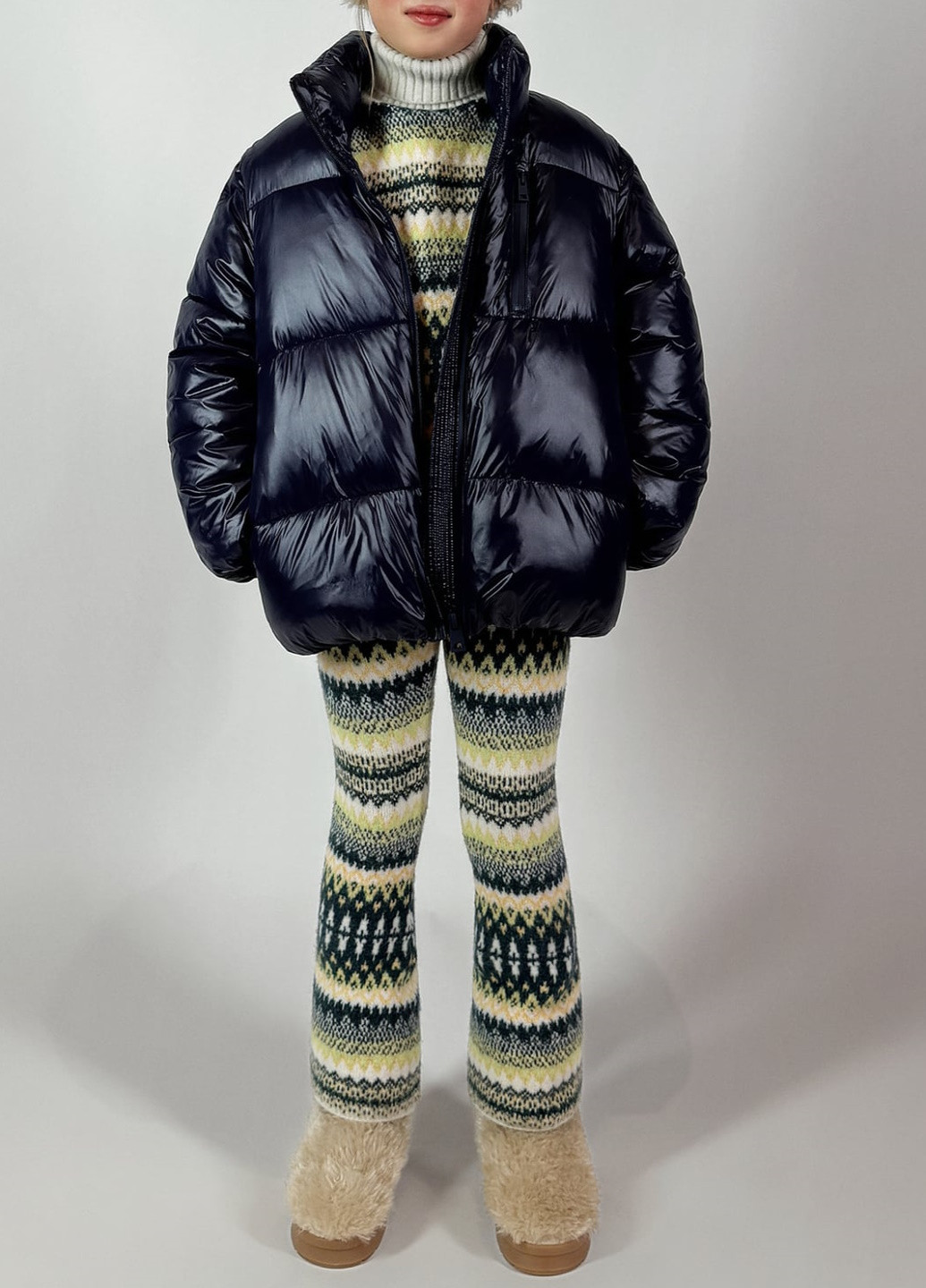Комбинированные повседневный зимние брюки Zara