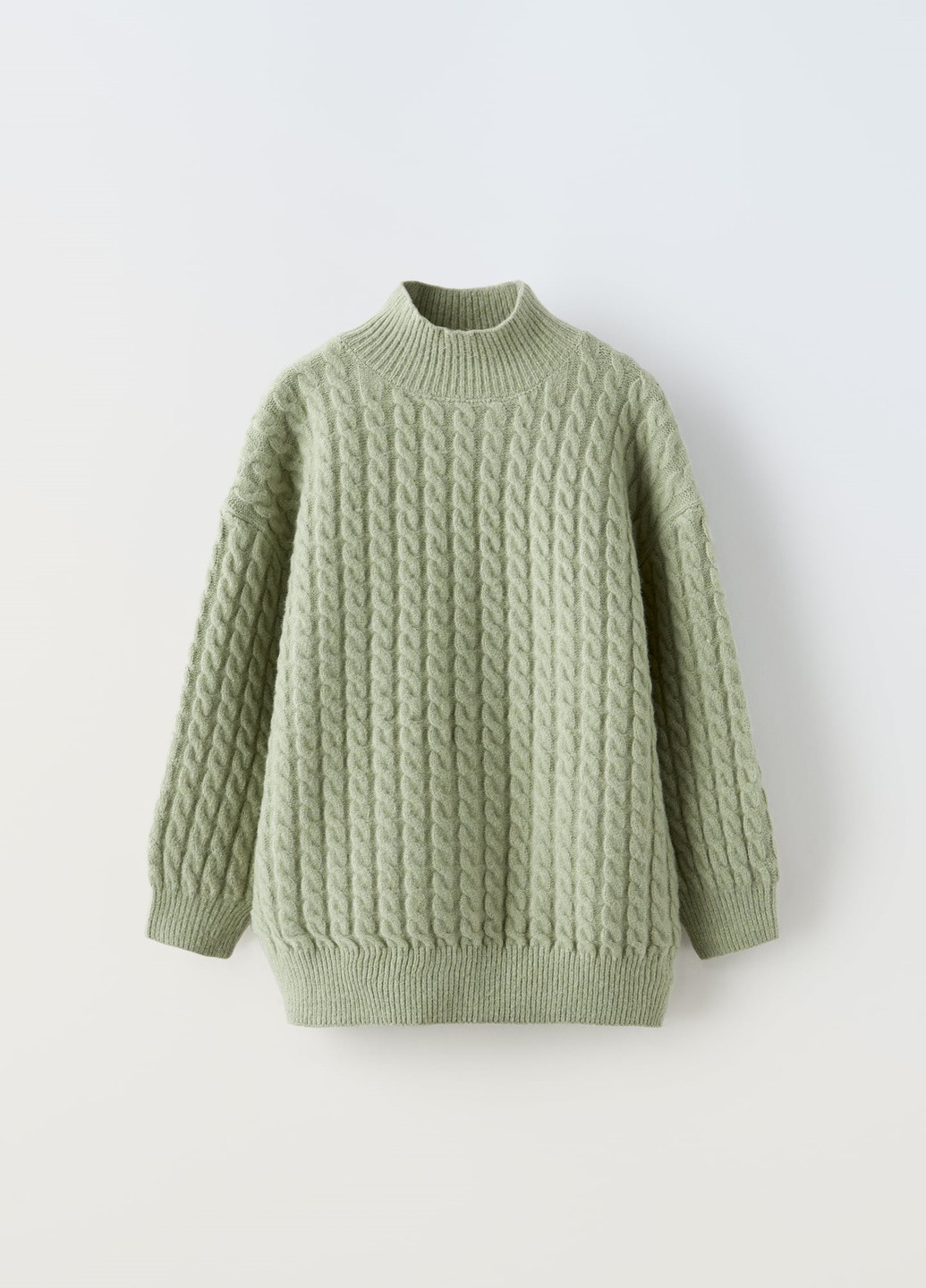 Фисташковый демисезонный свитер Zara