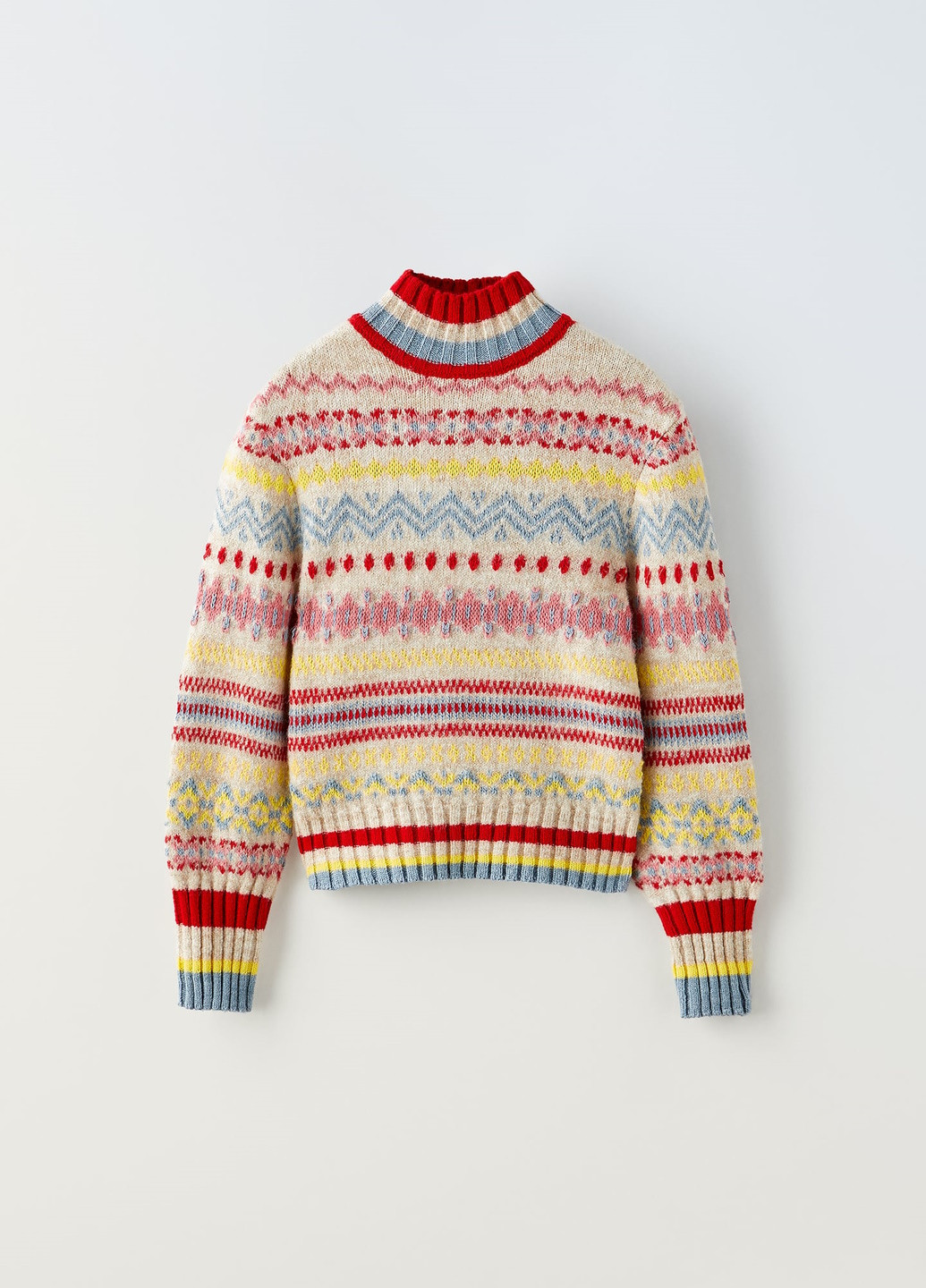 Комбинированный зимний свитер Zara