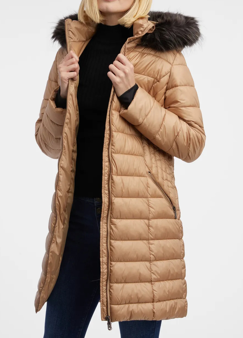 Светло-коричневая зимняя куртка Orsay