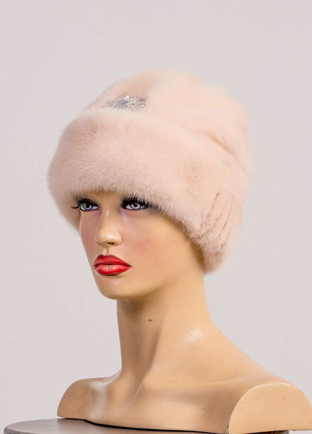 Женская норковая шапка из цельного меха Меховой Стиль рукавичка (276839955)