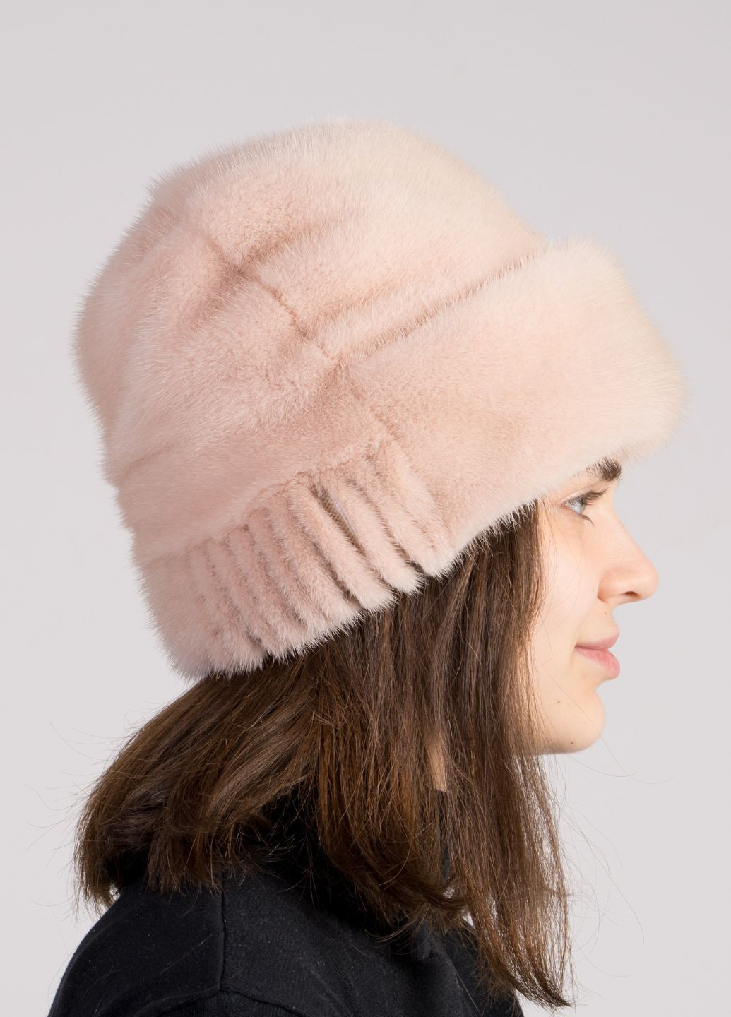 Женская норковая шапка из цельного меха Меховой Стиль рукавичка (276839955)