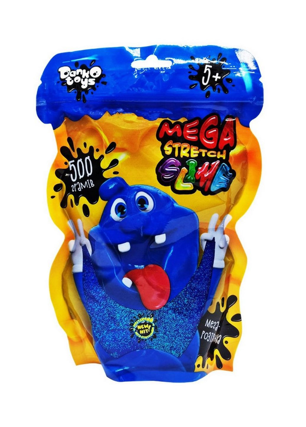 Лизун-антистресс "Mega Stretch Slime" SLM-12-01U 500 гр Синий Danko Toys (276840020)