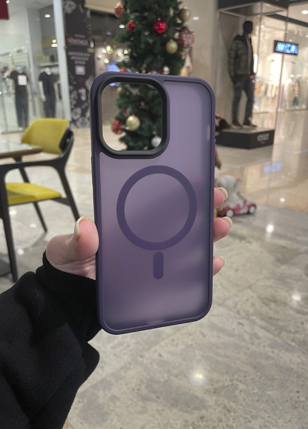 Чехол противоударный с MagSafe для iPhone 14 Dark Purple No Brand (276973019)