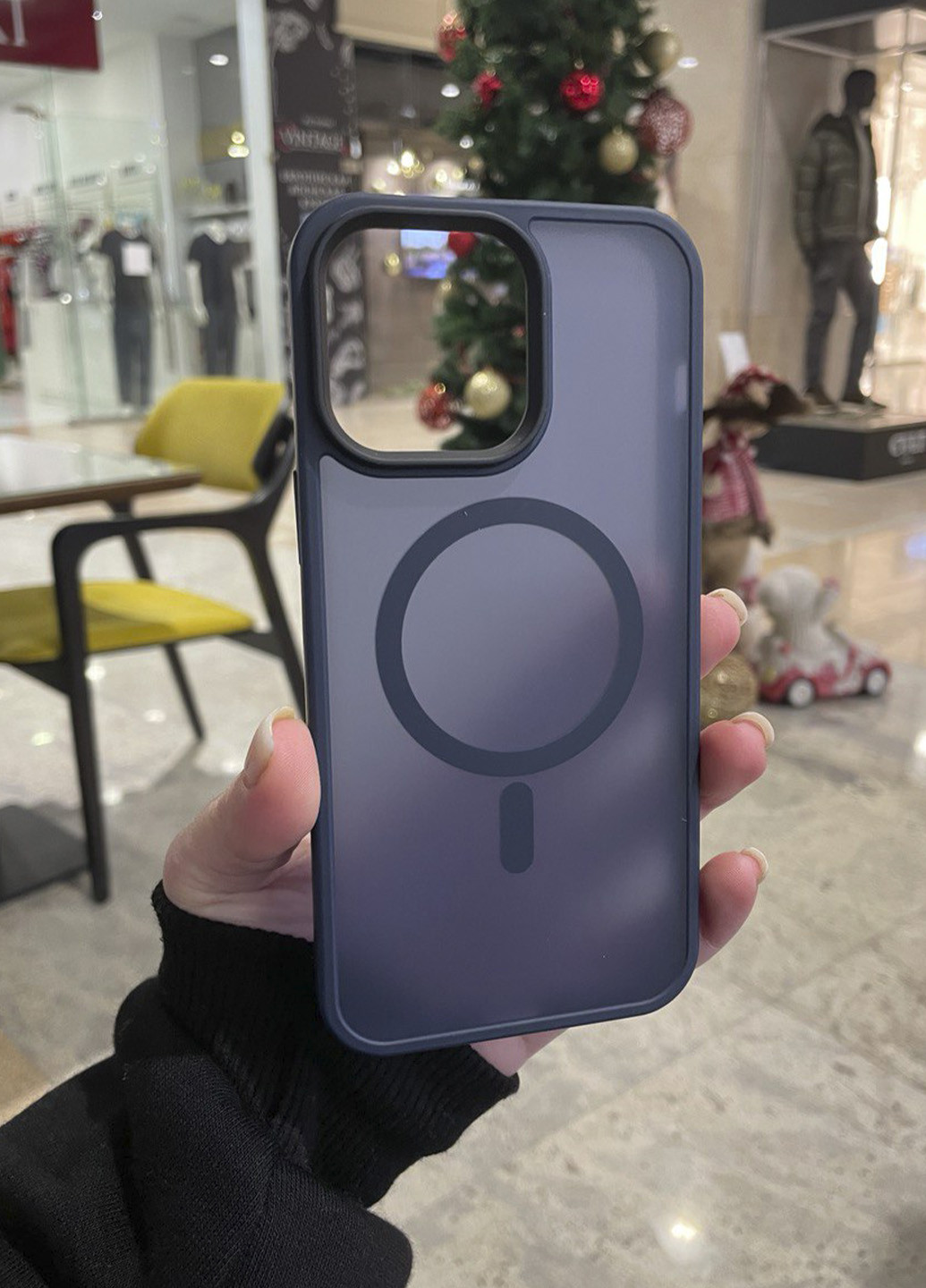 Чохол протиударний з MagSafe для iPhone 15 Dark Blue No Brand (276973225)