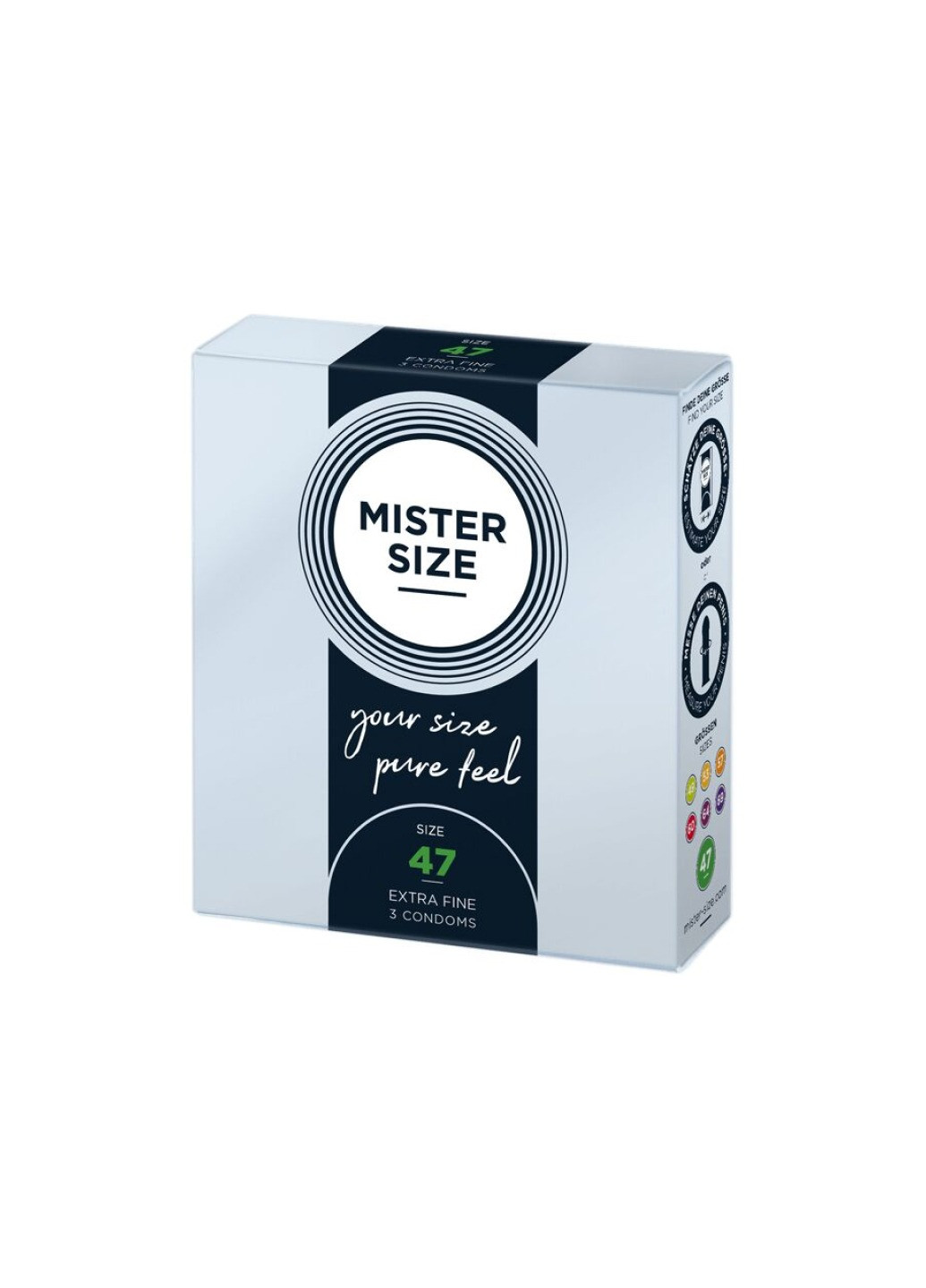 Презервативи Mister Size - pure feel - 47 (3 condoms), товщина 0,05 мм No Brand (276905766)
