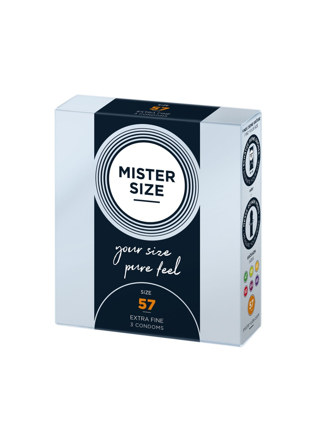 Презервативи Mister Size - pure feel - 57 (3 condoms), товщина 0,05 мм No Brand (276905776)