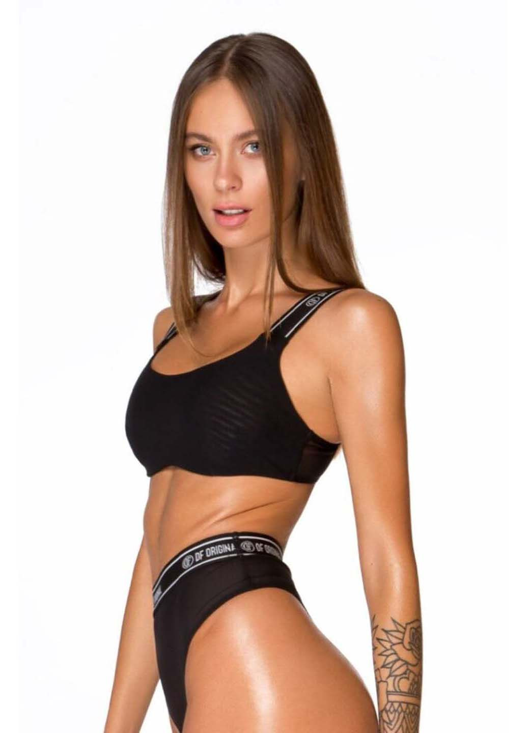 Чёрный женское спортивное белье лиф-топ df original Designed for fitness