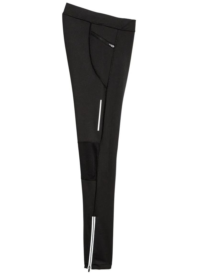 Черные демисезонные леггинсы для бега H&M SPORT