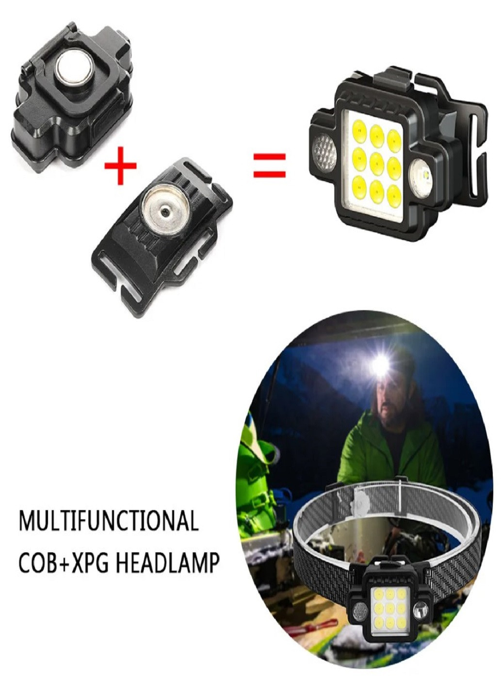 Налобний LED ліхтар на магніті світлодіодний акумуляторний портативний ліхтарик PL-132 RB132 VTech (276975552)