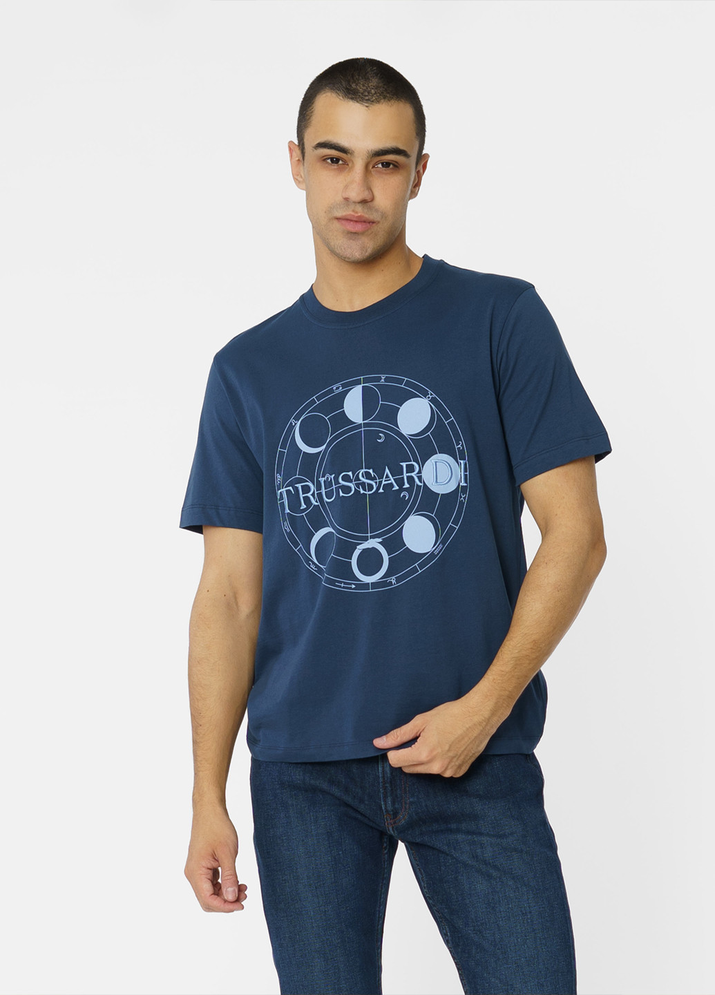 Синяя футболка Trussardi