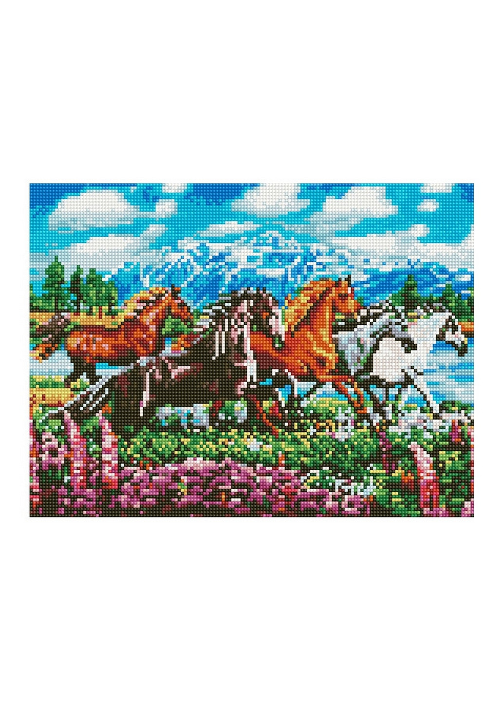 Алмазна мозаїка "Табун коней" Rainbow Art (276977699)