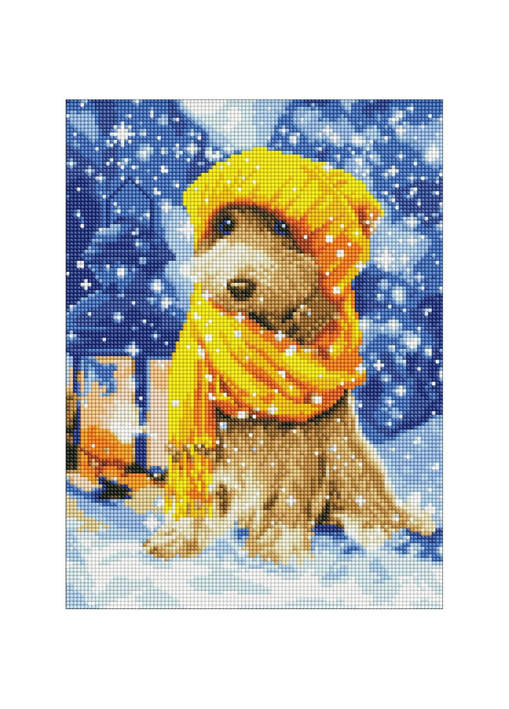 Алмазная мозаика без подрамника "Пушистый друг" с голограммными стразами Идейка (276980554)