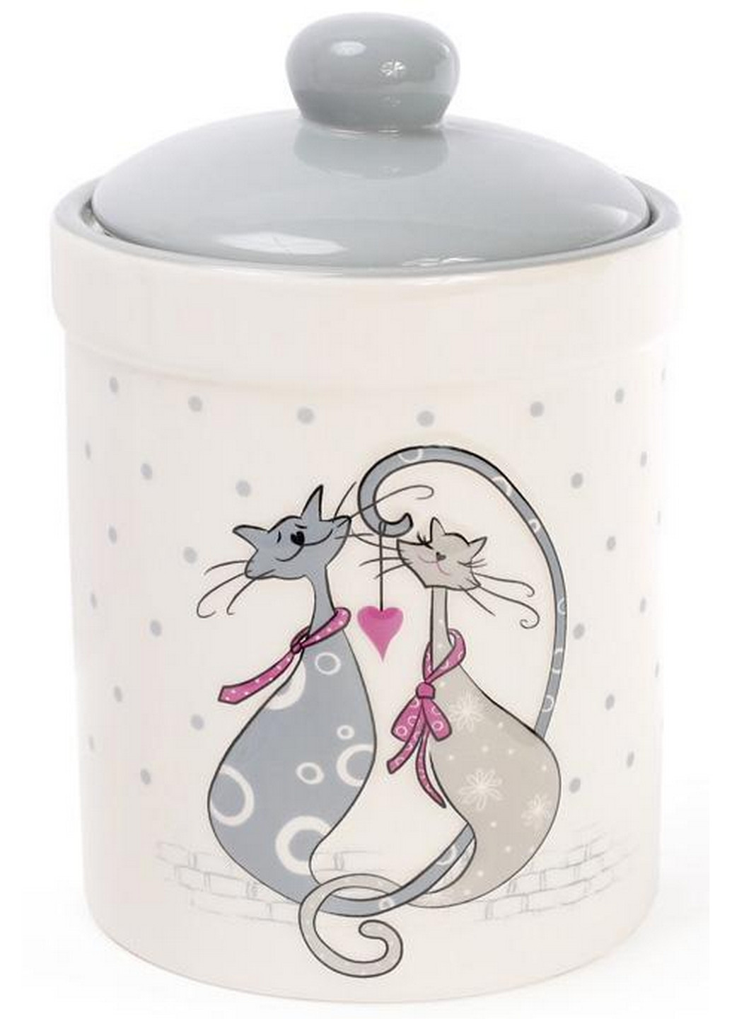 Банка керамическая "Влюбленные коты" для сыпучих продуктов Bona (276985672)