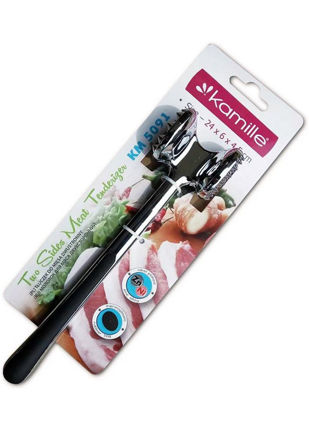 Молоток для відбивання м'яса двосторонній Kamille (276984848)