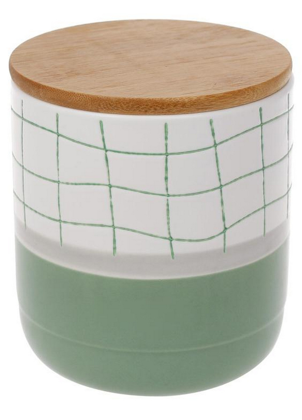 Банку порцелянова "Клітка" для сипучих продуктів з дерев'яною кришкою Bona (276979763)