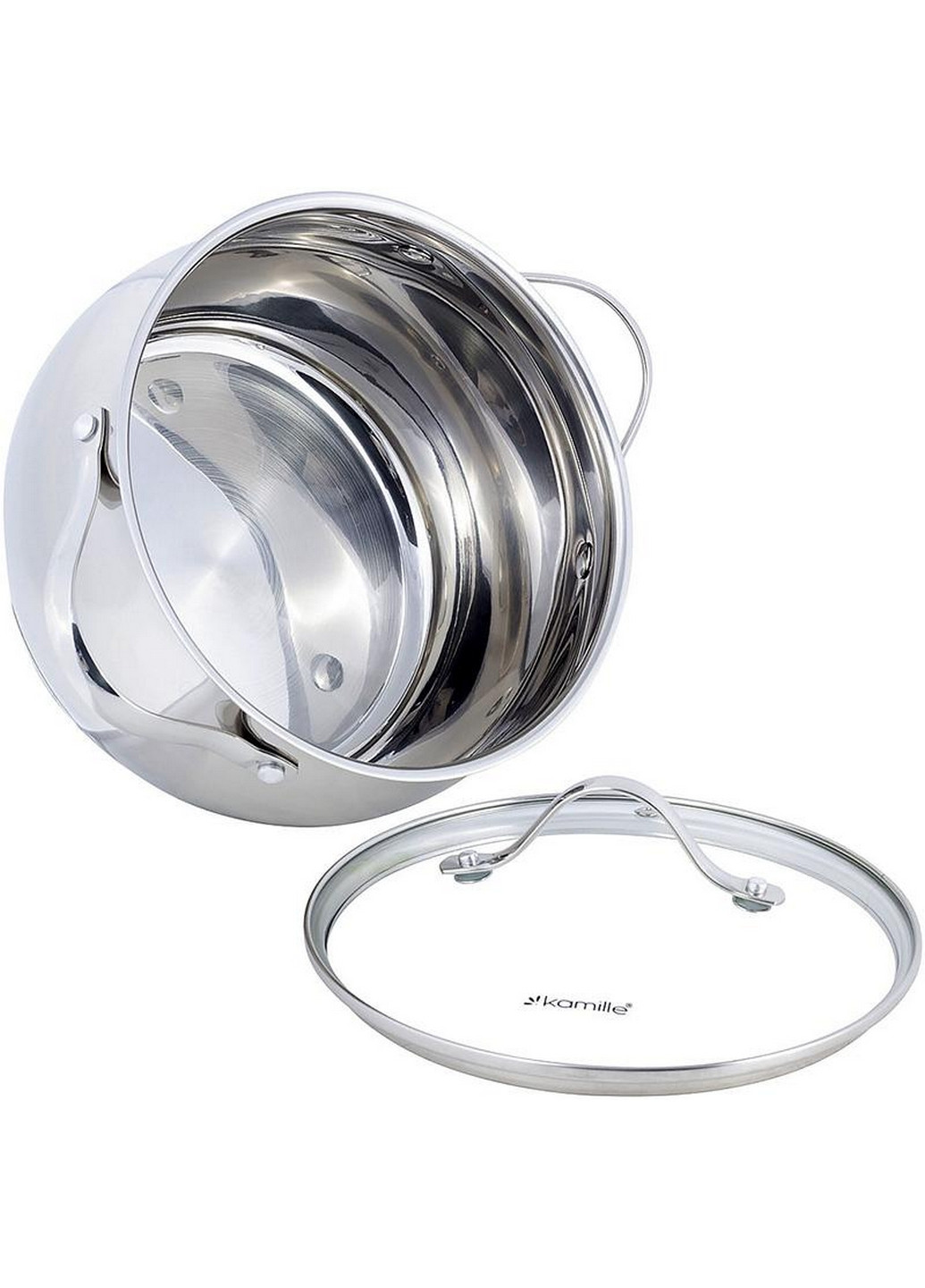 Набор 3 кастрюли со стеклянными крышками Kamille (276984852)