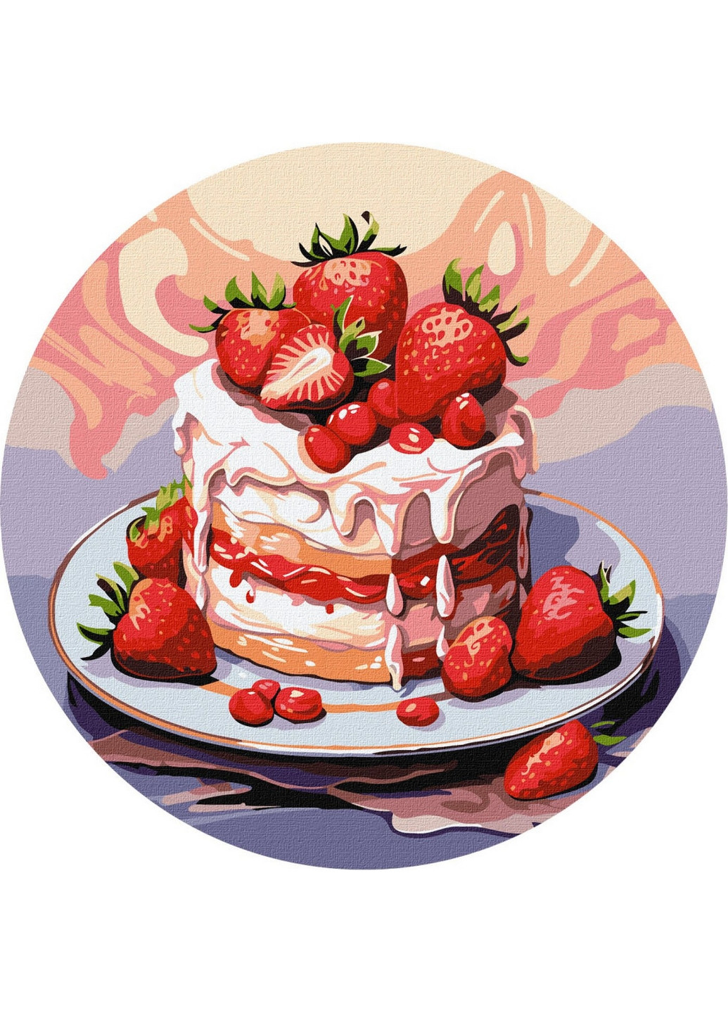 Картина за номерами "Полуничний торт" Идейка (276978563)