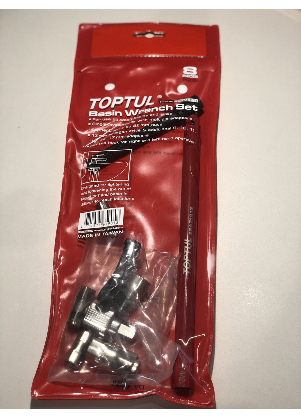 Ключ универсальный самозажимной 9-32мм 8ед. TOPTUL (276978949)