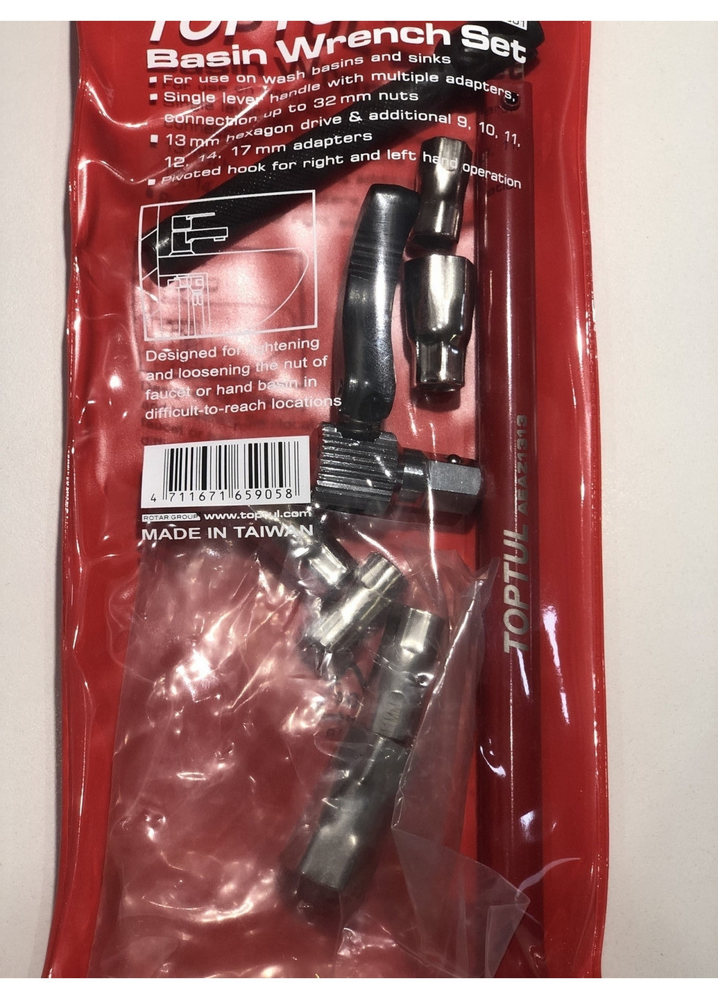 Ключ универсальный самозажимной 9-32мм 8ед. TOPTUL (276978949)