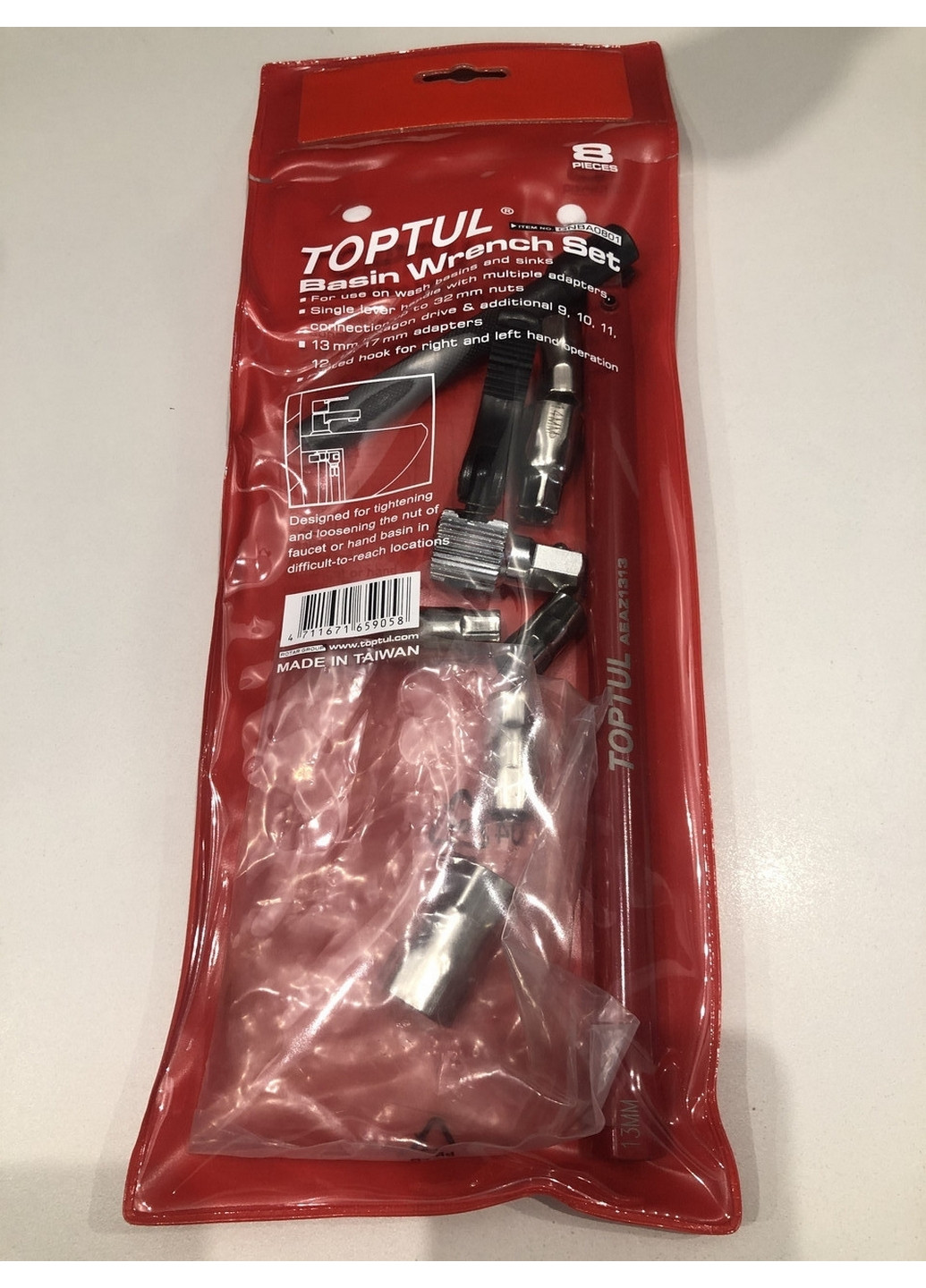 Ключ универсальный самозажимной 9-32мм 8ед. TOPTUL (276978949)