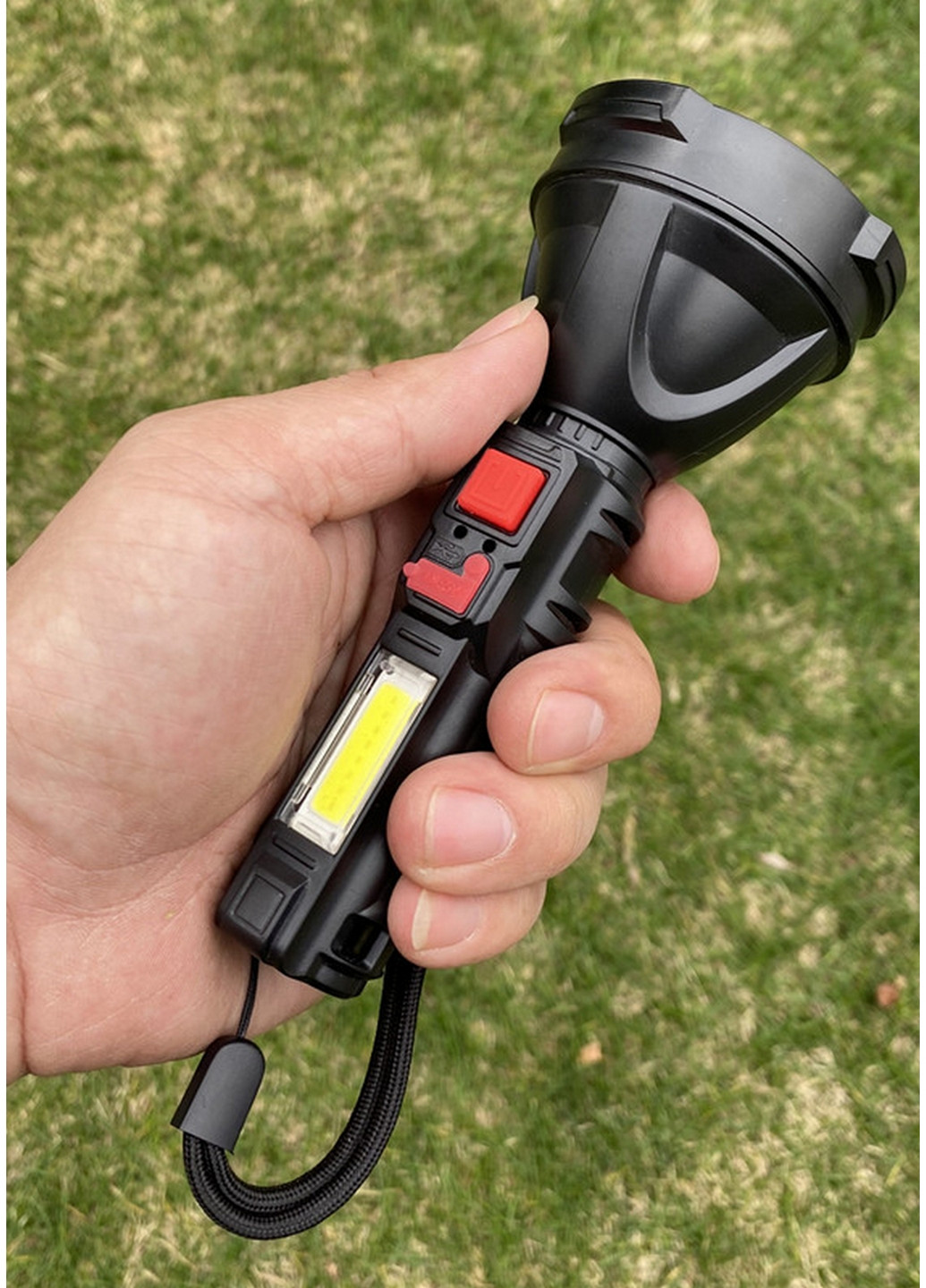 Кишеньковий, ручний акумуляторний ліхтарик із зарядкою від USB No Brand (276982592)