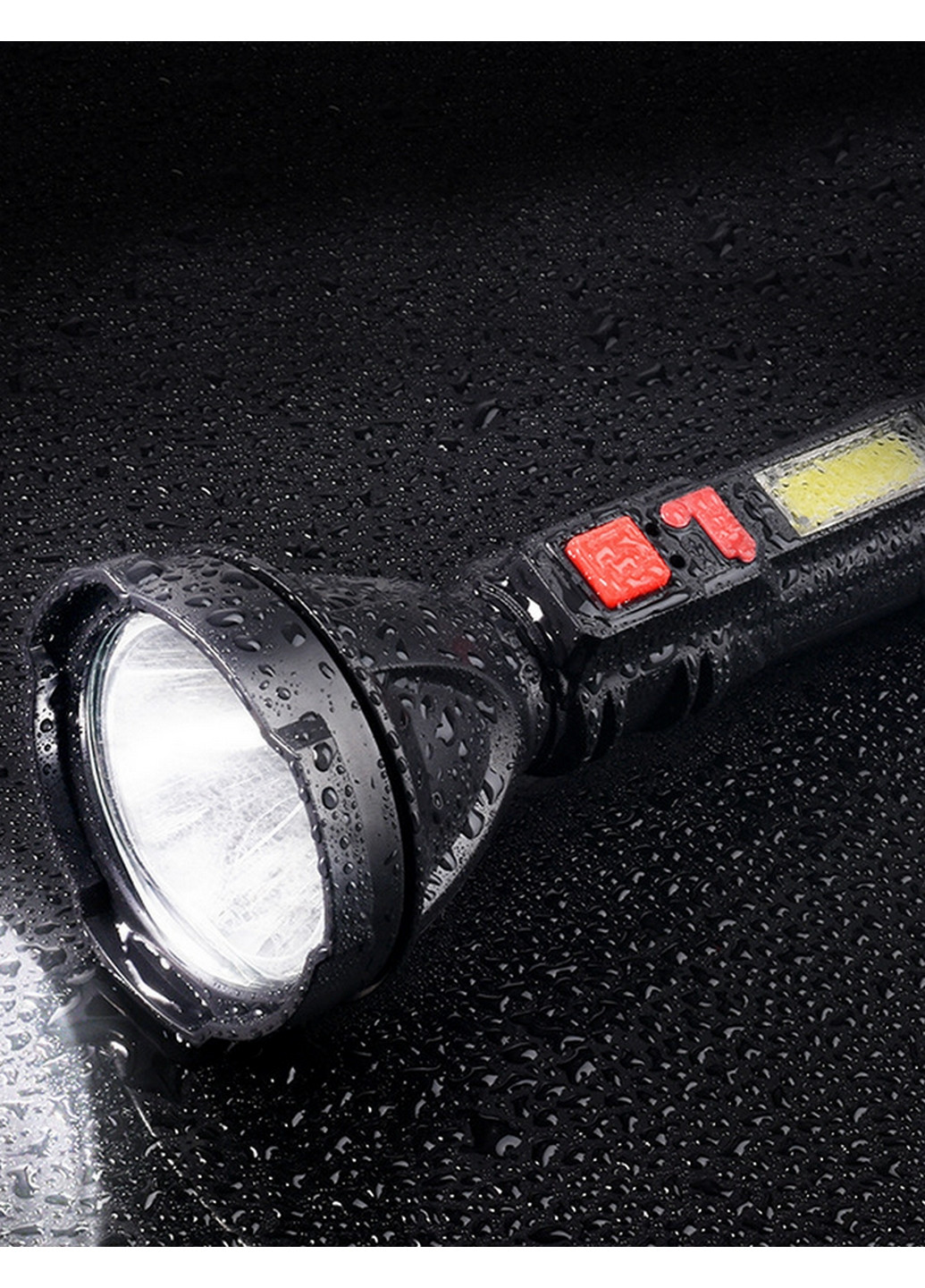 Кишеньковий, ручний акумуляторний ліхтарик із зарядкою від USB No Brand (276982592)