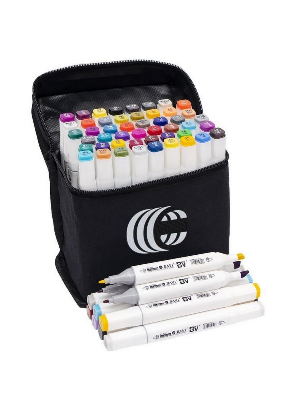 Набір скетч-маркерів, 48 кольорів у сумці Bambi (276982487)