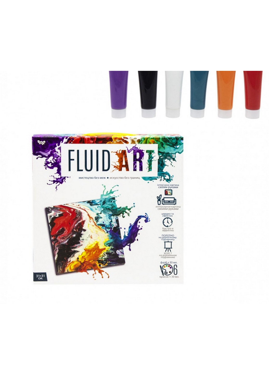 Набір творчої творчості "Fluid ART", 5 видів Danko Toys (276978860)