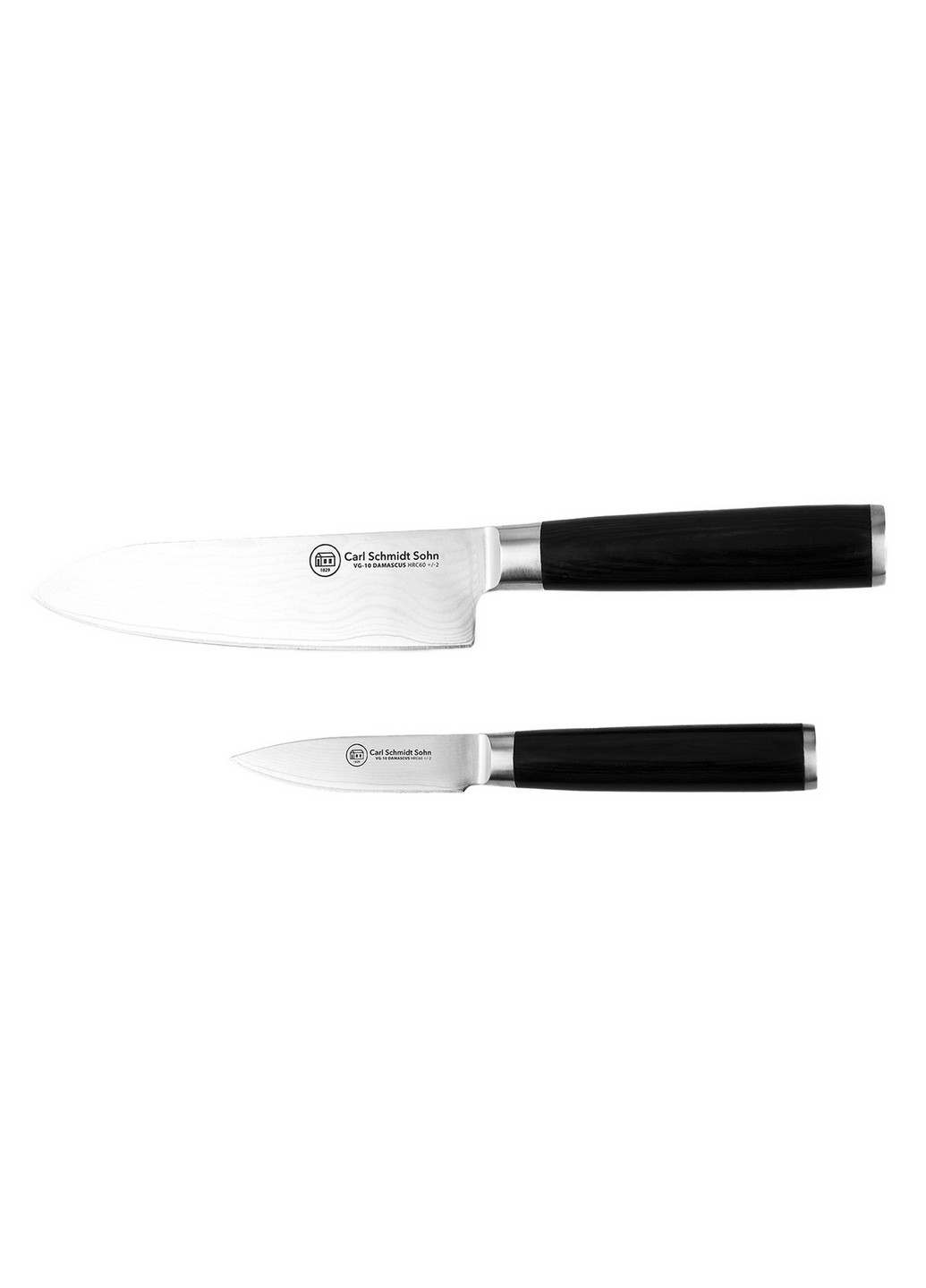 Набір з 2-х кухонних ножів у подарунковій коробці Konstanz No Brand чорний,