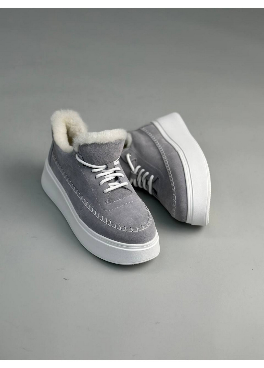 Сірі жіночі замшеві кеди 41 VZUTIK