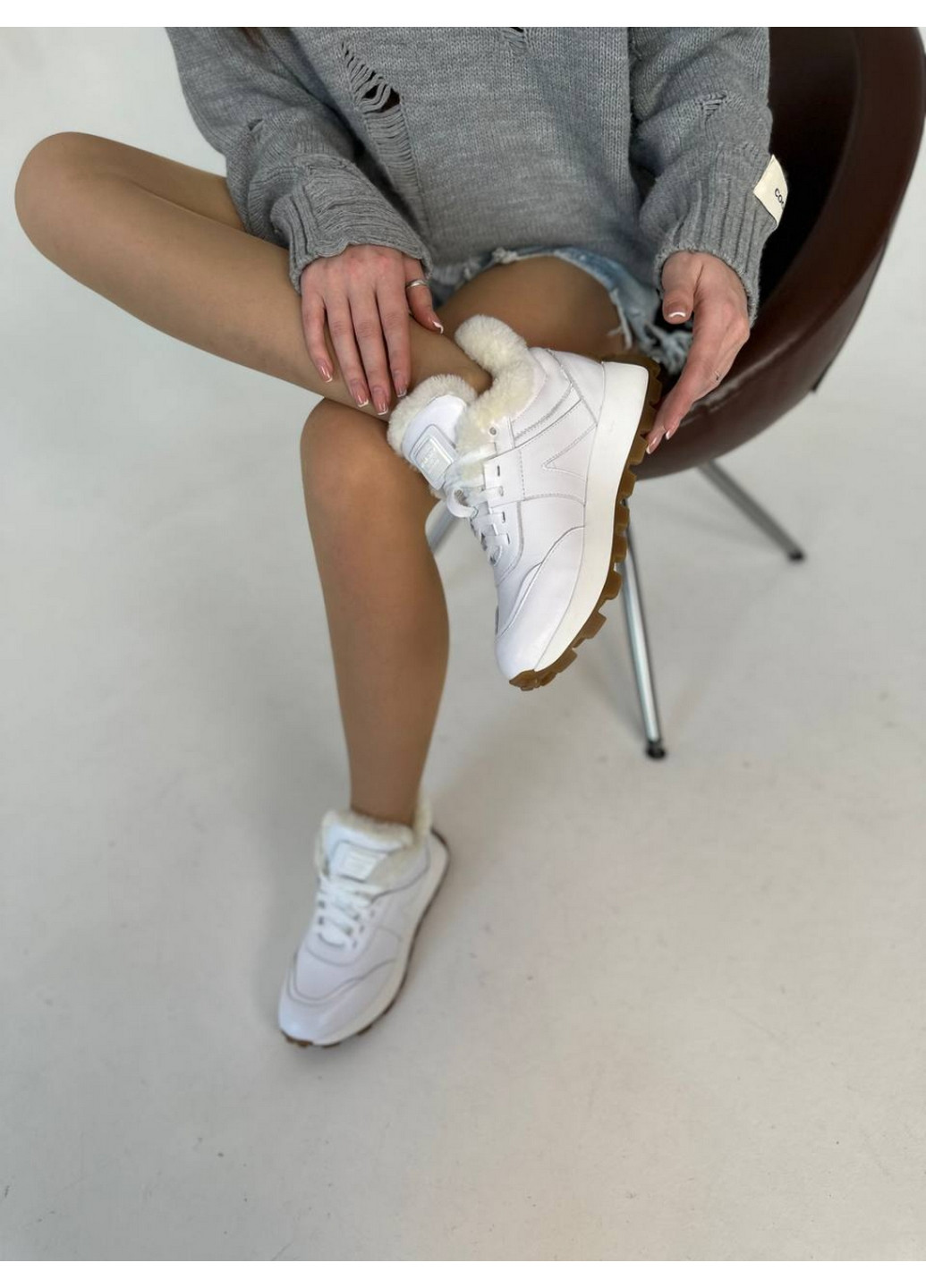 Жіночі шкіряні кросівки 37 VZUTIK білі зими (277153260)