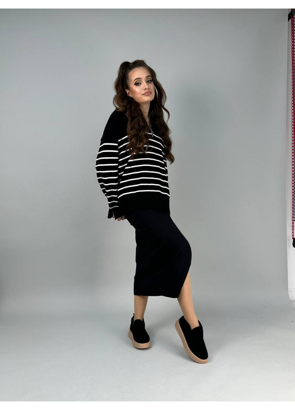 VZUTIK Жіночі замшеві лофери 37 чорний з натуральна замша, україна — зима (277153394)