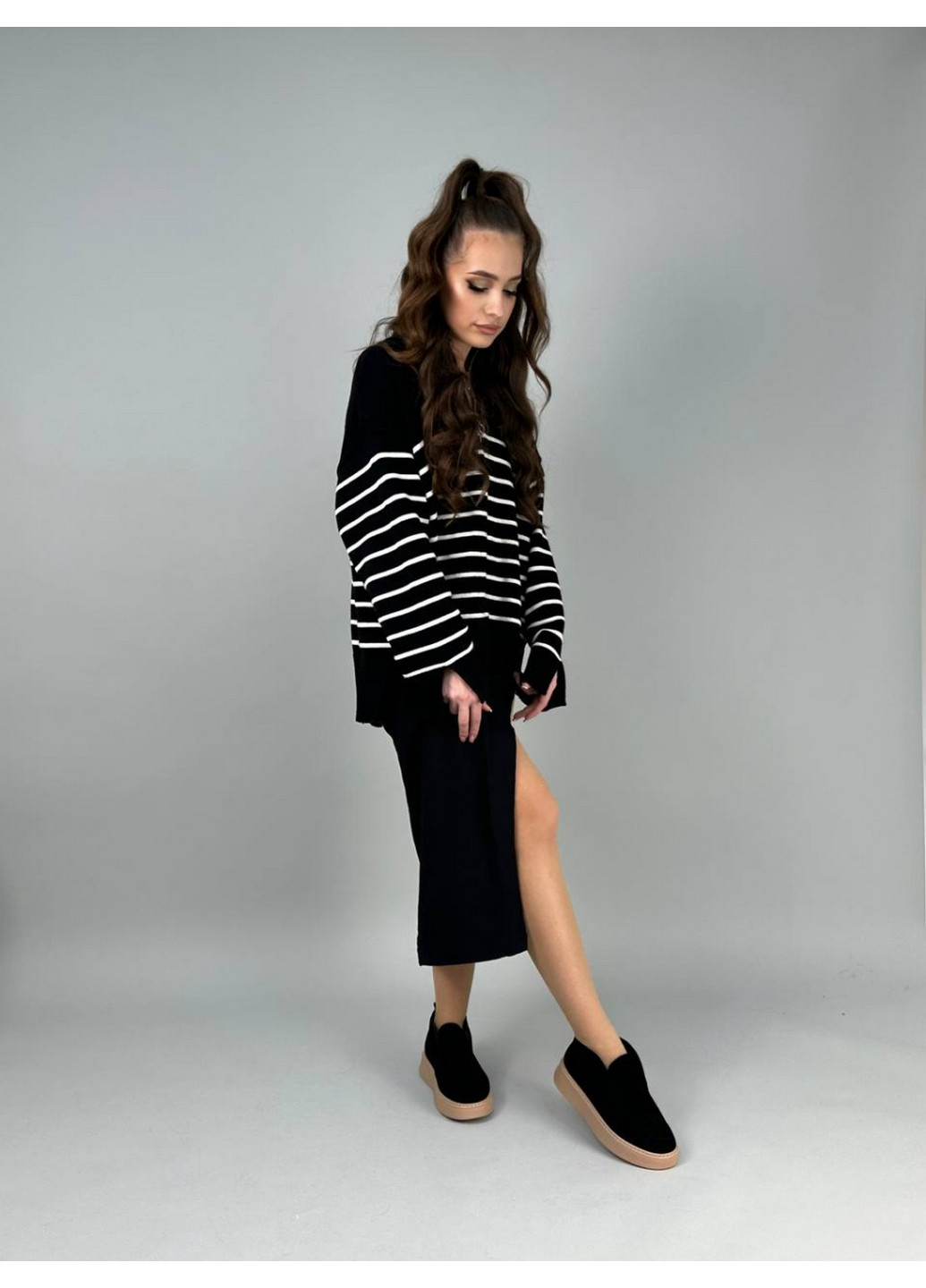 VZUTIK Жіночі замшеві лофери 37 чорний з натуральна замша, україна — зима (277153394)