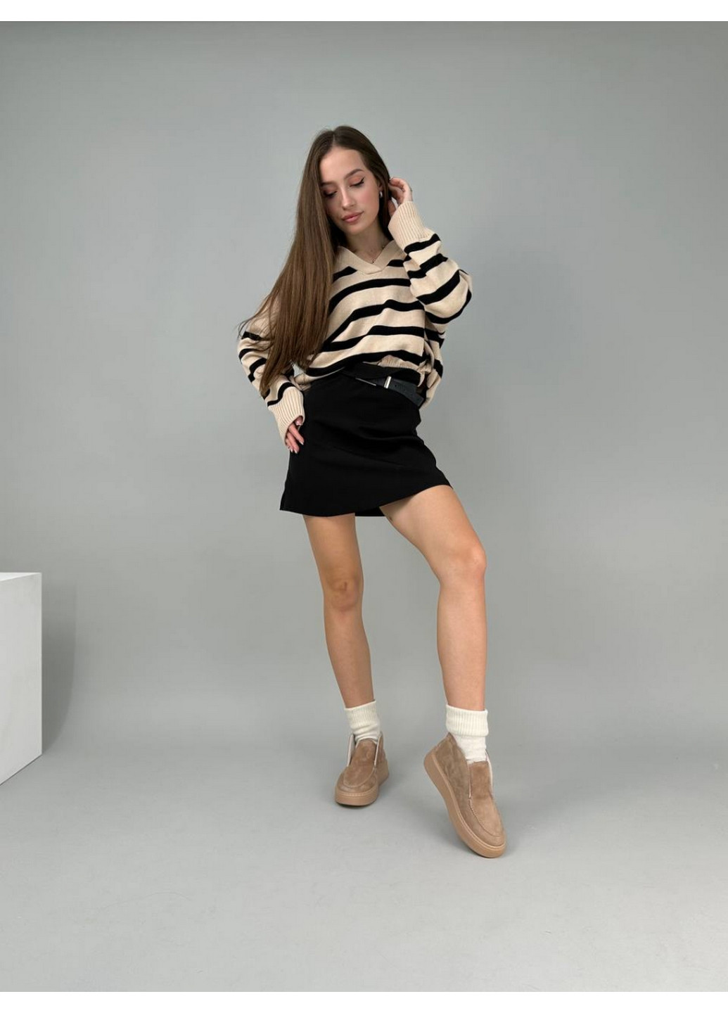 VZUTIK Женские замшевые лоферы 41 коричневый з натуральная замша, украина — зима (277154242)