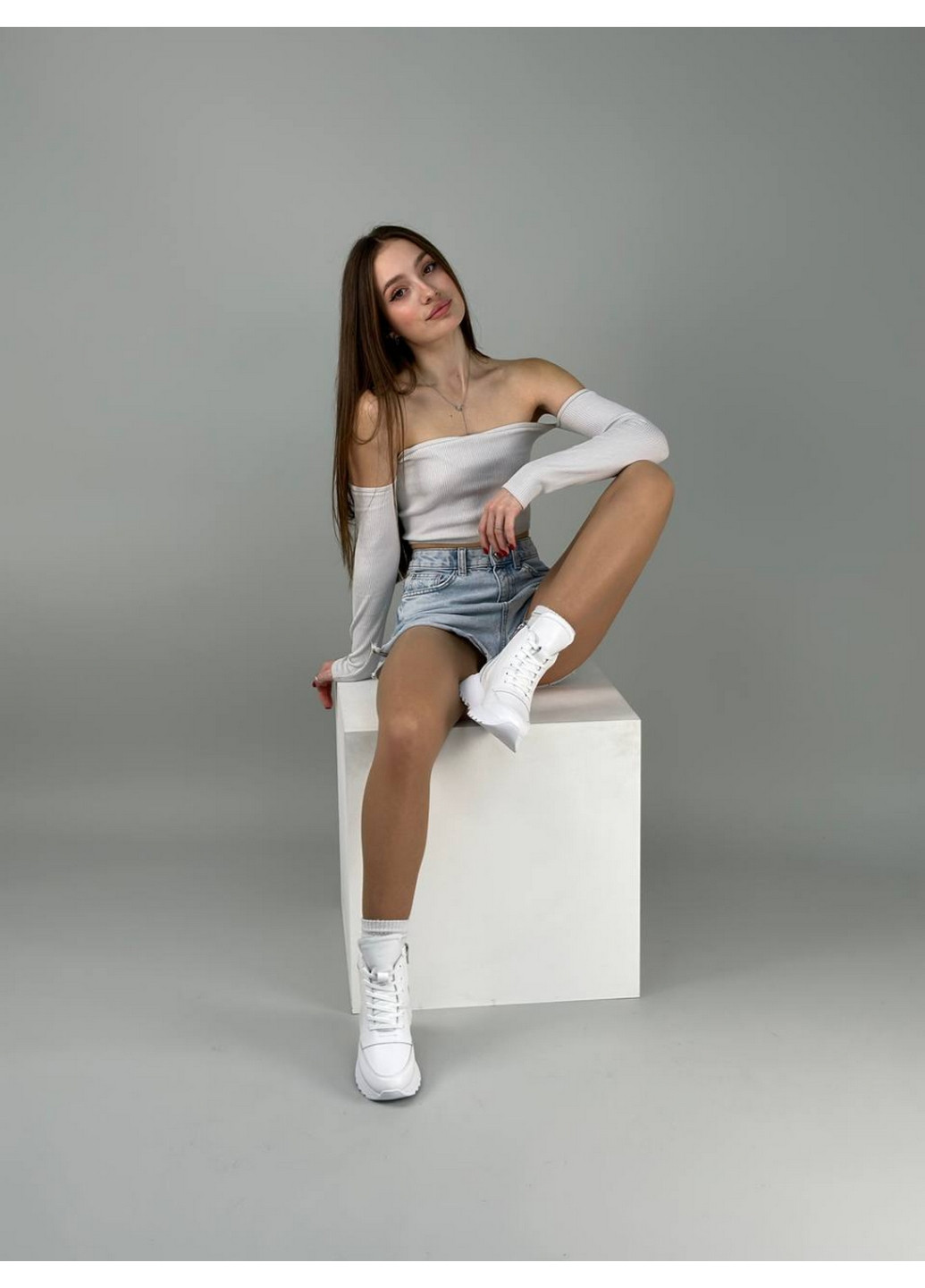 Жіночі шкіряні кросівки 37 VZUTIK білі зими (277154732)